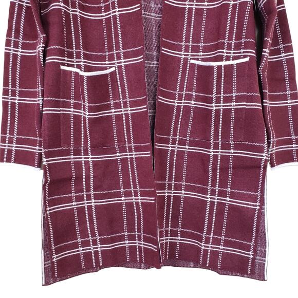 ELLEN TRACY Womens M Two-Tone Jacquard Sweater Cardigan NEW - Picture 10 of 14